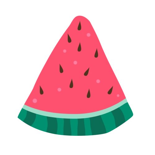 手绘夏季夏天暑假水果西瓜免扣素材