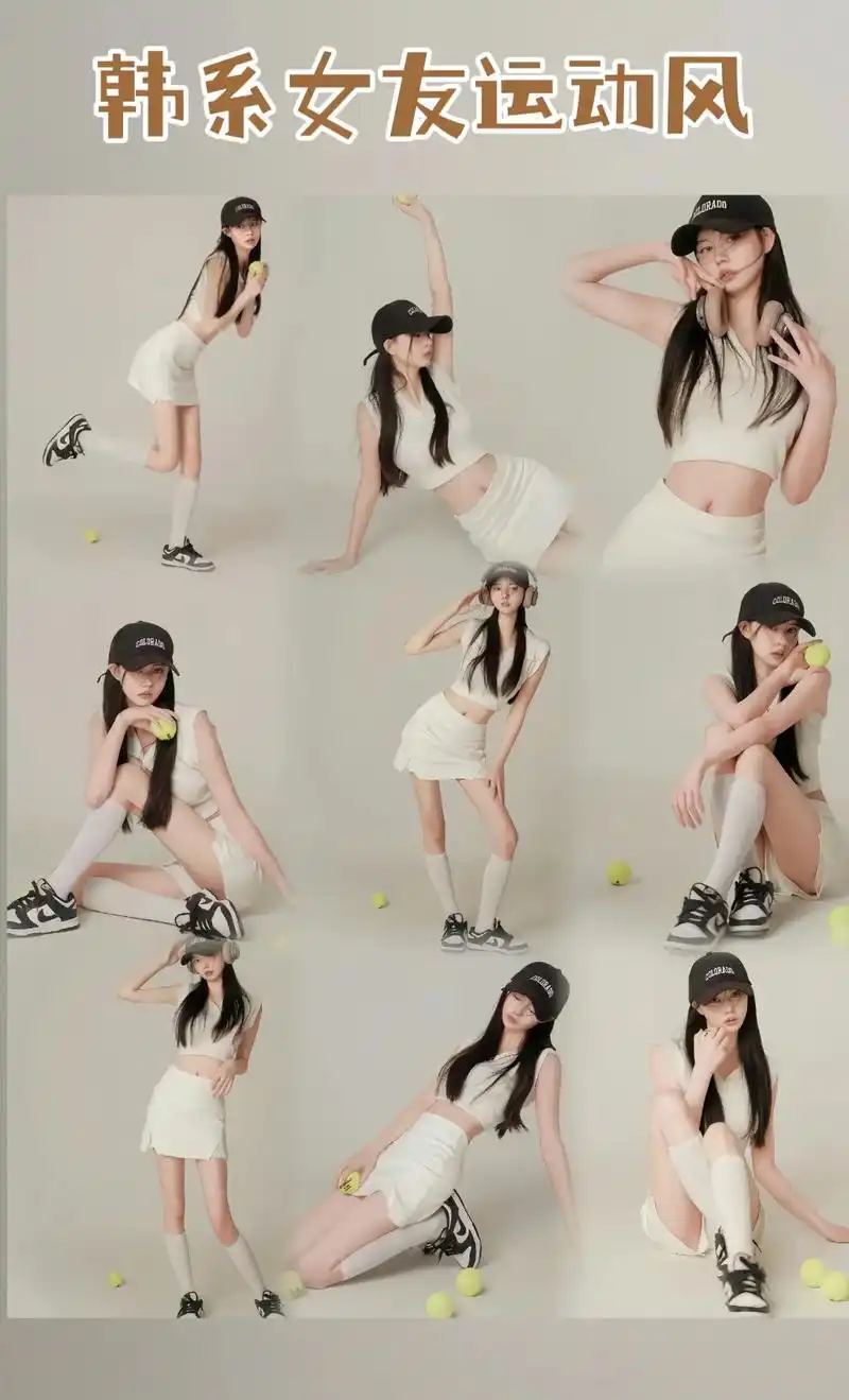 韩系运动风女友拍照姿势91.#创作灵感 #图文种草机 给姐 - 抖音