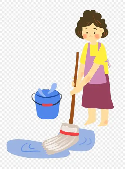 手绘/卡通元素 拖地的母亲.png