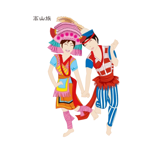 全民战疫以读攻毒爱上简笔画民族服饰高山族