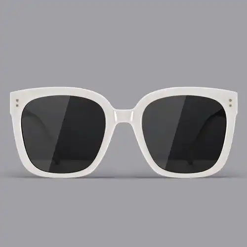 gm墨镜女白框白色韩版潮网红街拍沙滩海报防紫外线大脸显瘦太阳镜