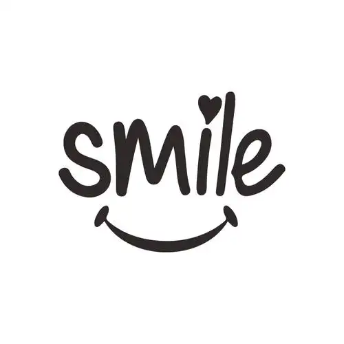 英文笑脸服装奶茶咖啡店理发店玻璃橱窗背景家居墙贴