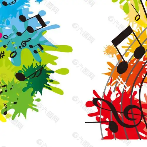 音乐音符五线谱矢量背景素材免费下载(图片编号:8897187)-六图网