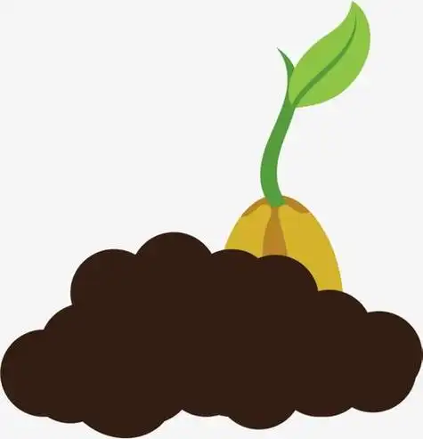 一堆泥土的简笔画素描