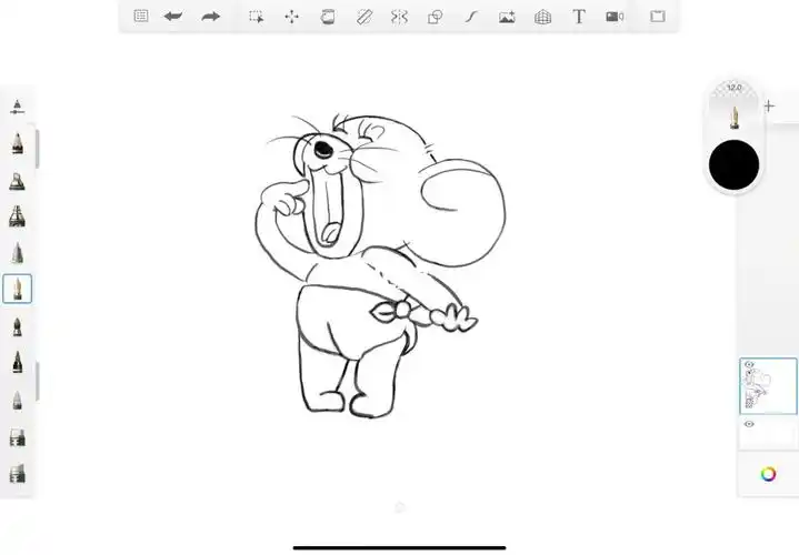 简笔画  #猫和老鼠