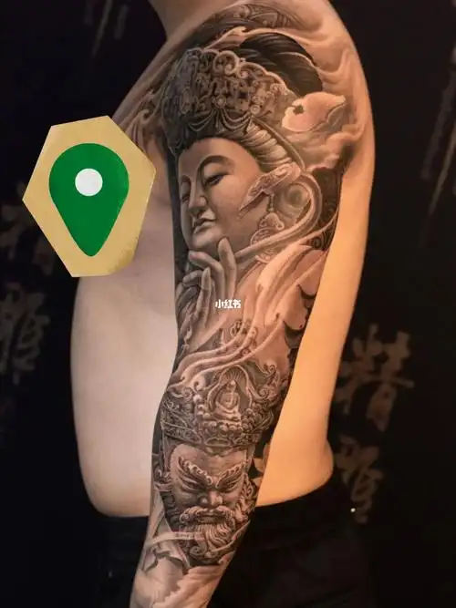 花臂纹身  #传统纹身  #新传统纹身  #新传统花臂  #菩萨纹身