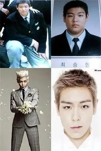 bigbang成员top减肥经历更是像神话般让人膜拜,top崔胜贤出道前在社长