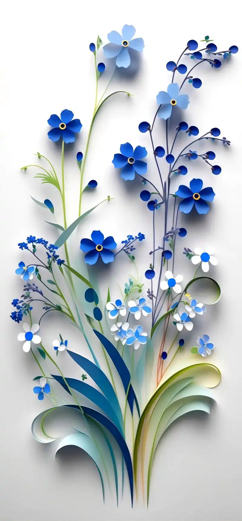 ai创作:衍纸兰花作品欣赏