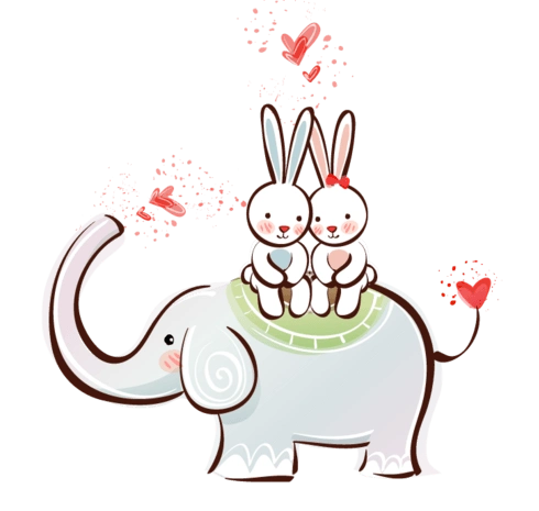 卡通情侣小兔子