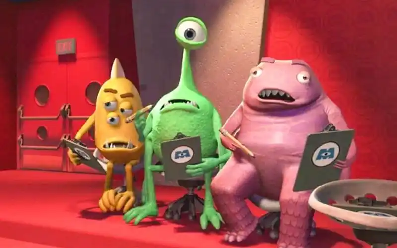 看动画片电影学英语-怪物公司 2-4人英语配音素材两分钟 英语消音素材