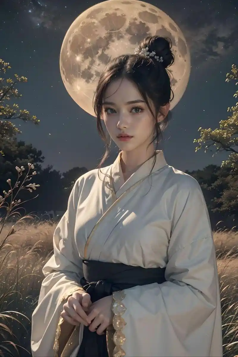 唯美画风的古装女子