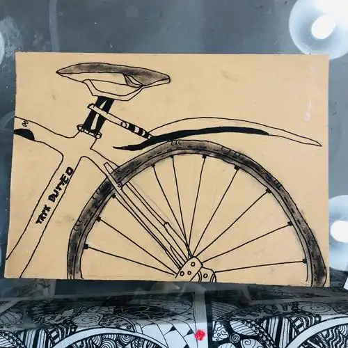 局部写生. 自行车