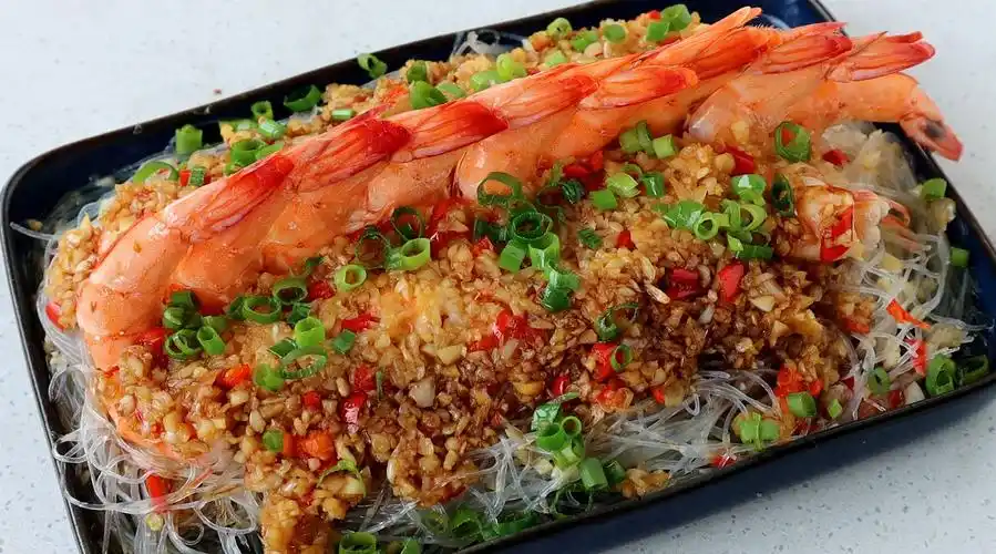 蒜蓉粉丝虾最好吃的做法,鲜嫩味美,蒜香入味,营养好吃解馋#美食vlog