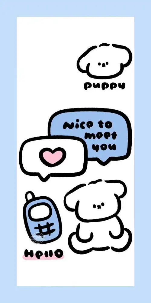 ins风简约系列|卡通小动物壁纸 画师:菠萝果酱儿