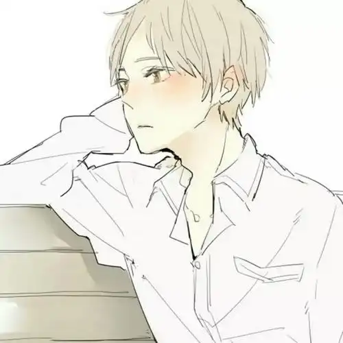 动漫男头,帅,害羞脸红