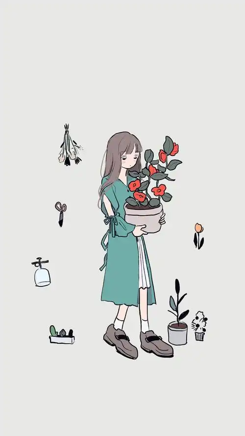 小清新日系手绘手机壁纸