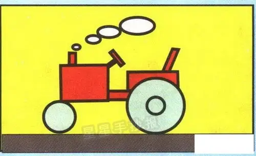 拖拉机简笔画图片教程