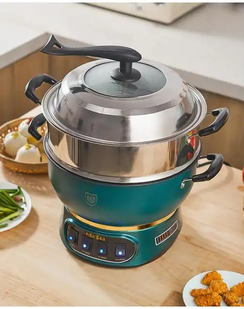 电炒锅家用多功能电热锅电炒菜炒锅一体式电锅蒸煮炖火锅锅不粘锅mi不