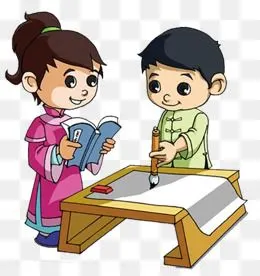 古代学堂读书书童