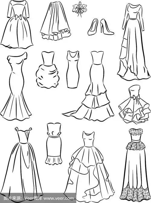 婚纱的轮廓