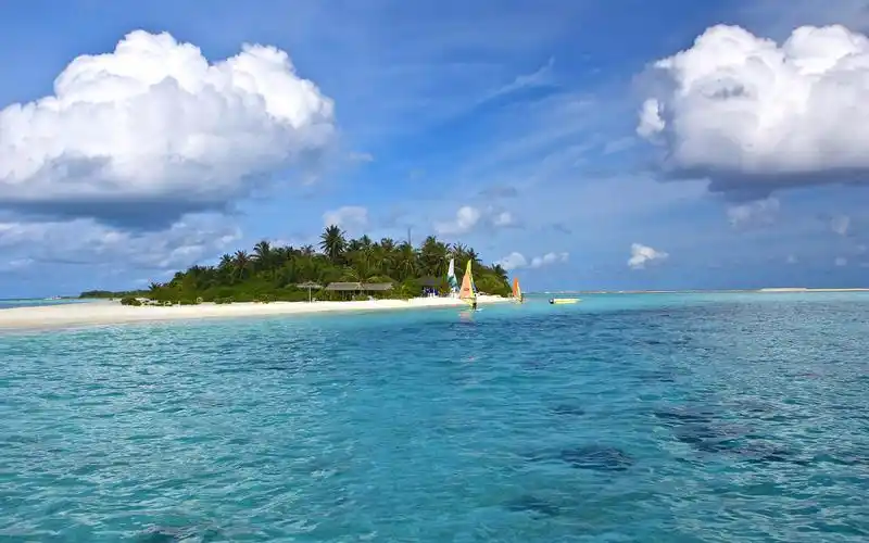 蓝色海景优美自然风光唯美高清桌面壁纸