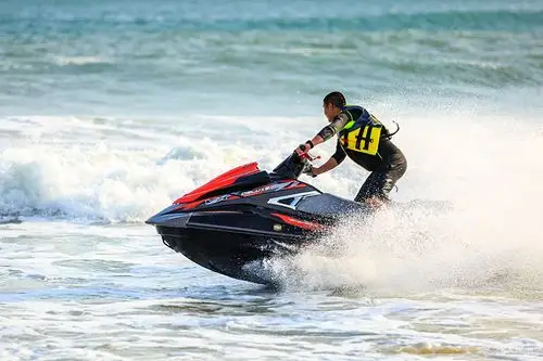 中国海南南湾猴岛七彩沙滩水上摩托艇_图片大全—全景创意图库