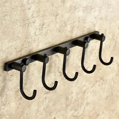 mancel曼姿卫浴欧式排钩 毛巾挂仿古挂衣钩 卫生间壁挂衣帽钩衣柜挂钩