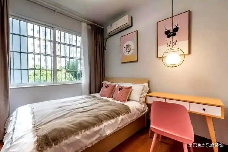 100㎡出租屋房改造变身浪漫时尚网红风卧室现代简约卧室设计图片赏析