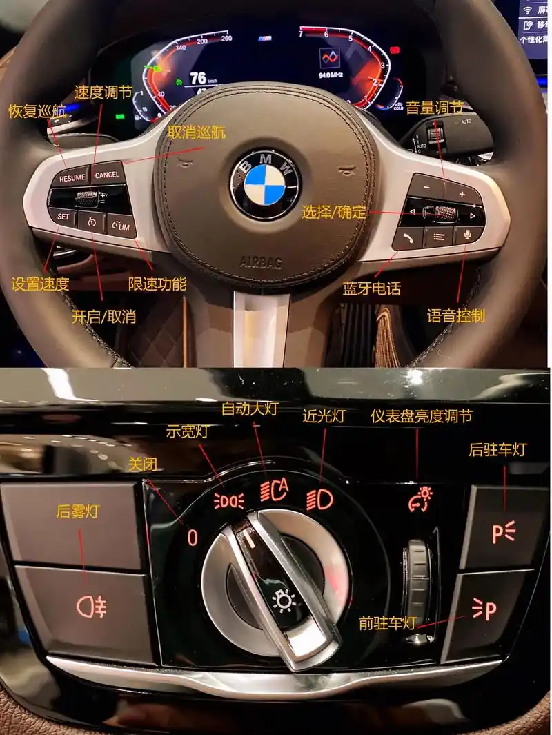 宝马5系图解按键说明,学起来! #汽车知识 @抖音小助手   - 抖音