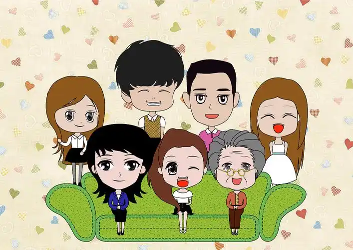 q版全家福萌萌哒