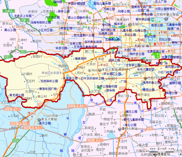北京丰台区地图
