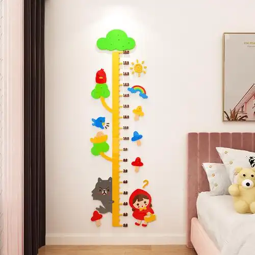 儿童量身高墙亚克力立体照片客厅墙壁墙面装饰墙贴