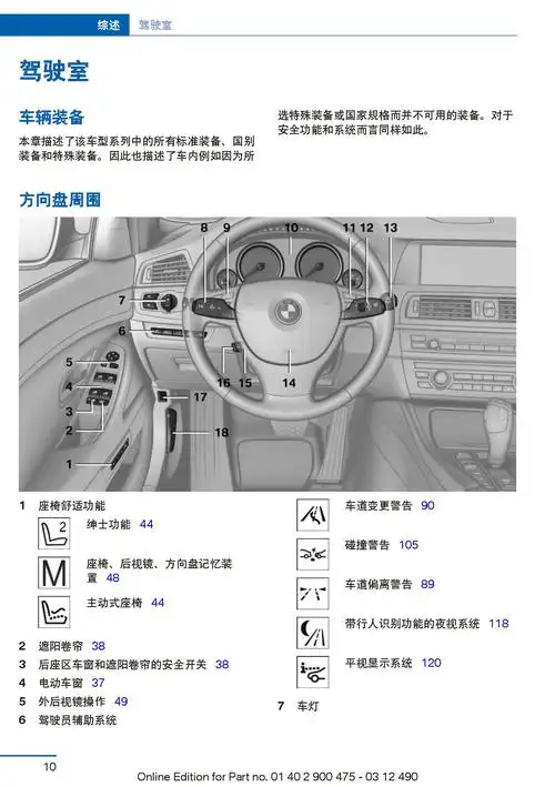 宝马5系车主必备:宝马5系使用说明书|全新宝马5系用户手册|宝马5系