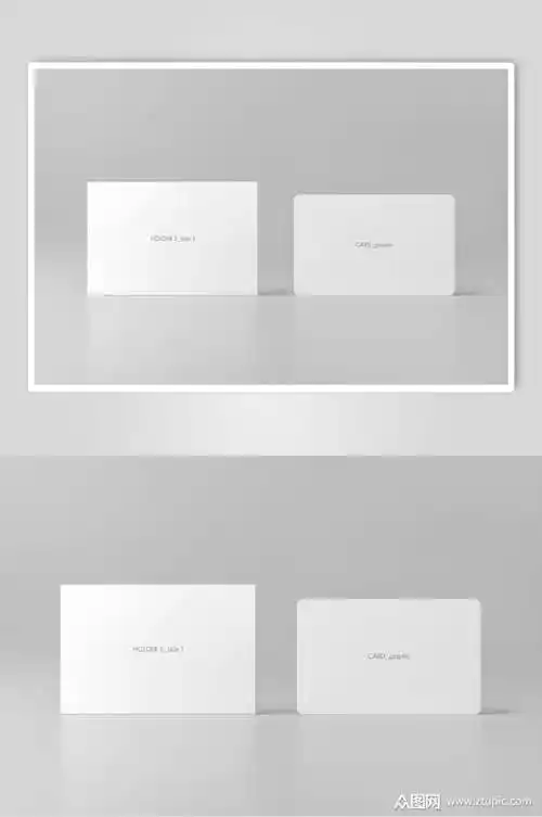 纸张灰白创意大气信封贴图样机素材