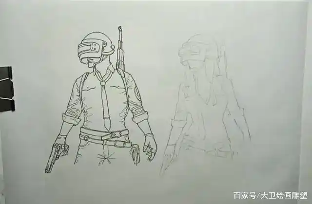 人物插画作品,绝地求生经典人物插画的绘画步骤与方法