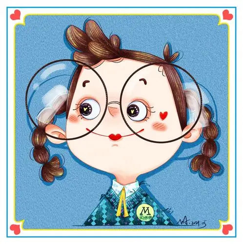 卡通人物头像插画系列作品合集