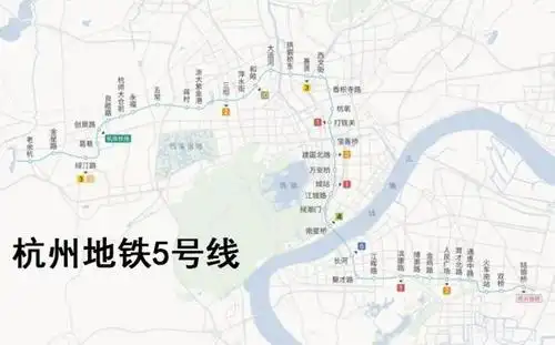 杭州地铁5号线的全程线路图