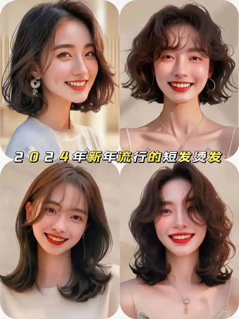 2024年短发烫发流行发型来喽.姐妹们喜欢梳短发看过来哦,再 - 抖音