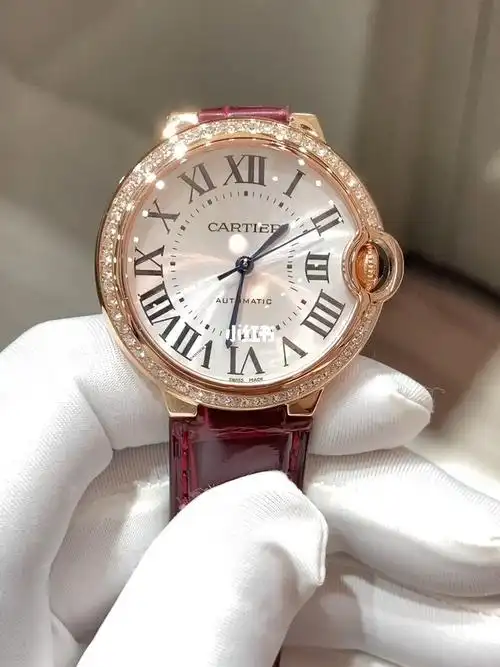 卡地亚蓝气球中装,外径36,瑞士自动机械机芯,蓝宝石玻璃,18k钻石金