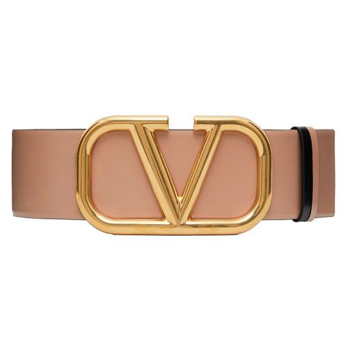 【包税】valentino/华伦天奴 2021年早春新款 女士棕色闪亮小牛皮标志