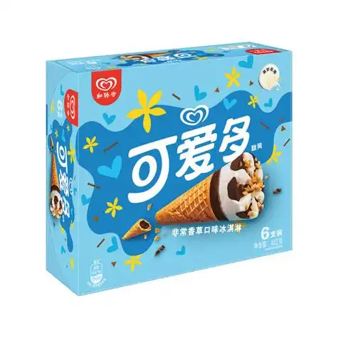 可爱多和路雪非常香草口味冰淇淋家庭装67g6支雪糕