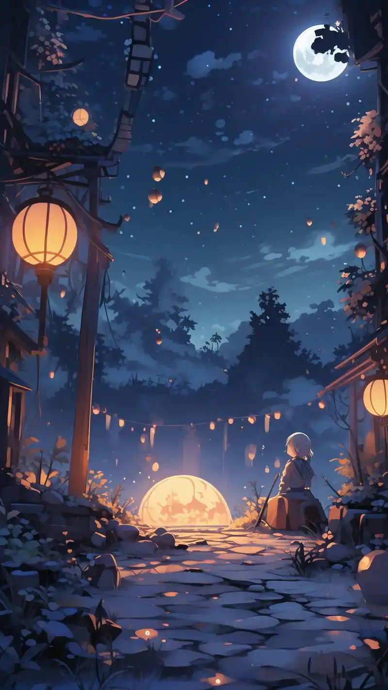 90这里有一波超梦幻的动漫夜晚壁纸,等你来挑选哦!