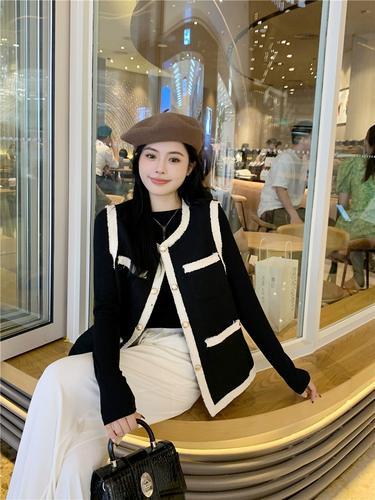 女装7675胖mm春装小香风马甲200斤搭配外套微胖穿搭饭饭大码