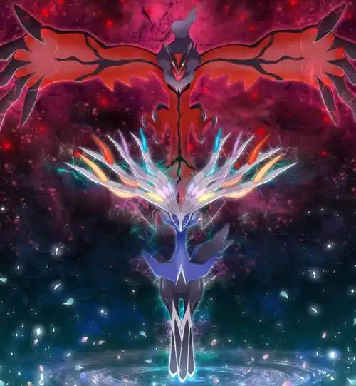 关都#716生命宝可梦,哲尔尼亚斯(ゼルネアス)插画图片