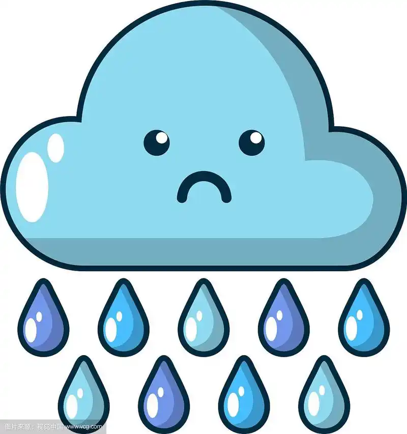 雨图标卡通风格