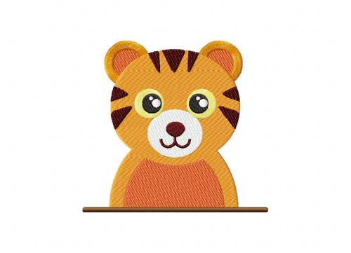 小老虎十二生肖绣花文件emb下载萌萌卡通刺绣周边