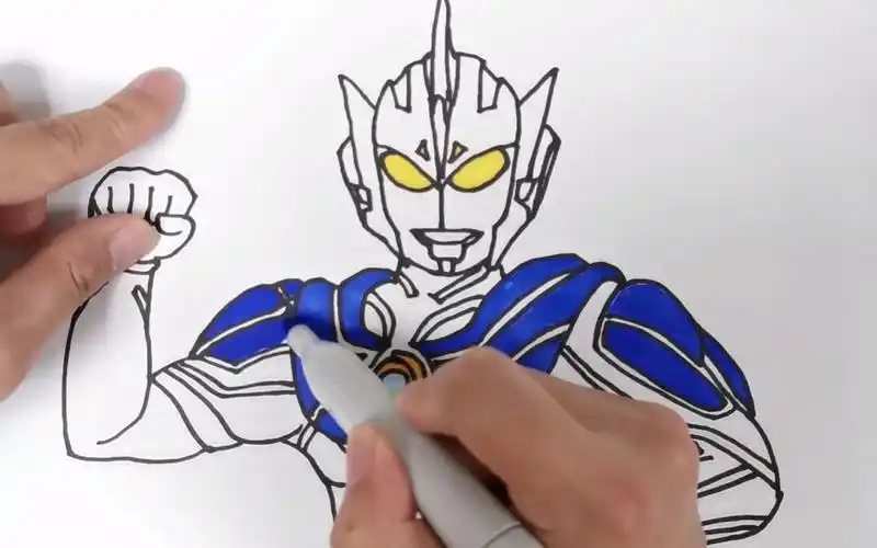 画雷杰多奥特曼,传说中的奥特战士,1分钟画奥特曼_哔哩哔哩_bilibili