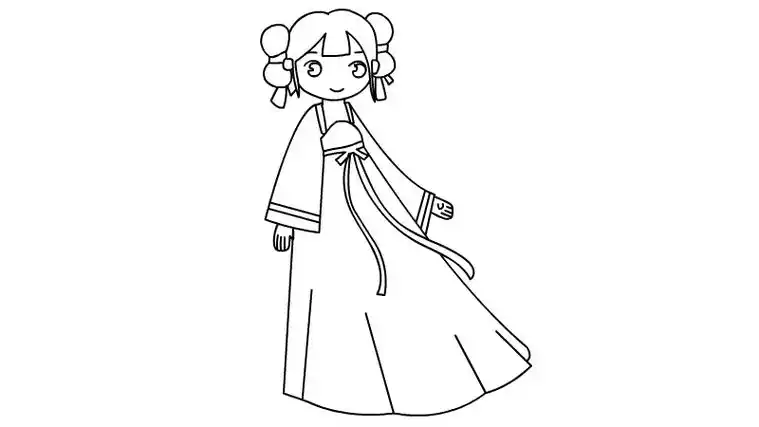 仙女简笔画22张图片(神话人物类)(第3张)古代诗人简笔画 古代诗人简笔