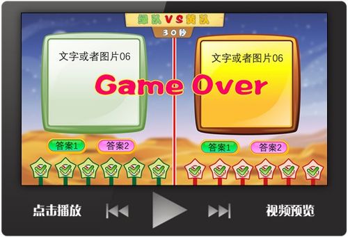 双人pk游戏ppt模板含计分计时课堂游戏互动小组竞赛送教程