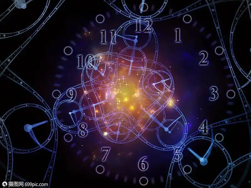 时间观察时间序列的孔时钟刻度盘的背景成科学教育现代技术的抽象元素